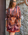 Camicia coreana marrone/ruggine