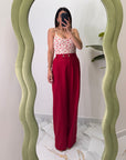 Pantalone misto lino 5845