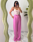 Pantalone misto lino 5845