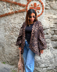 Bomber oversize Animalier 6728