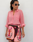Camicia overfit velata 6808