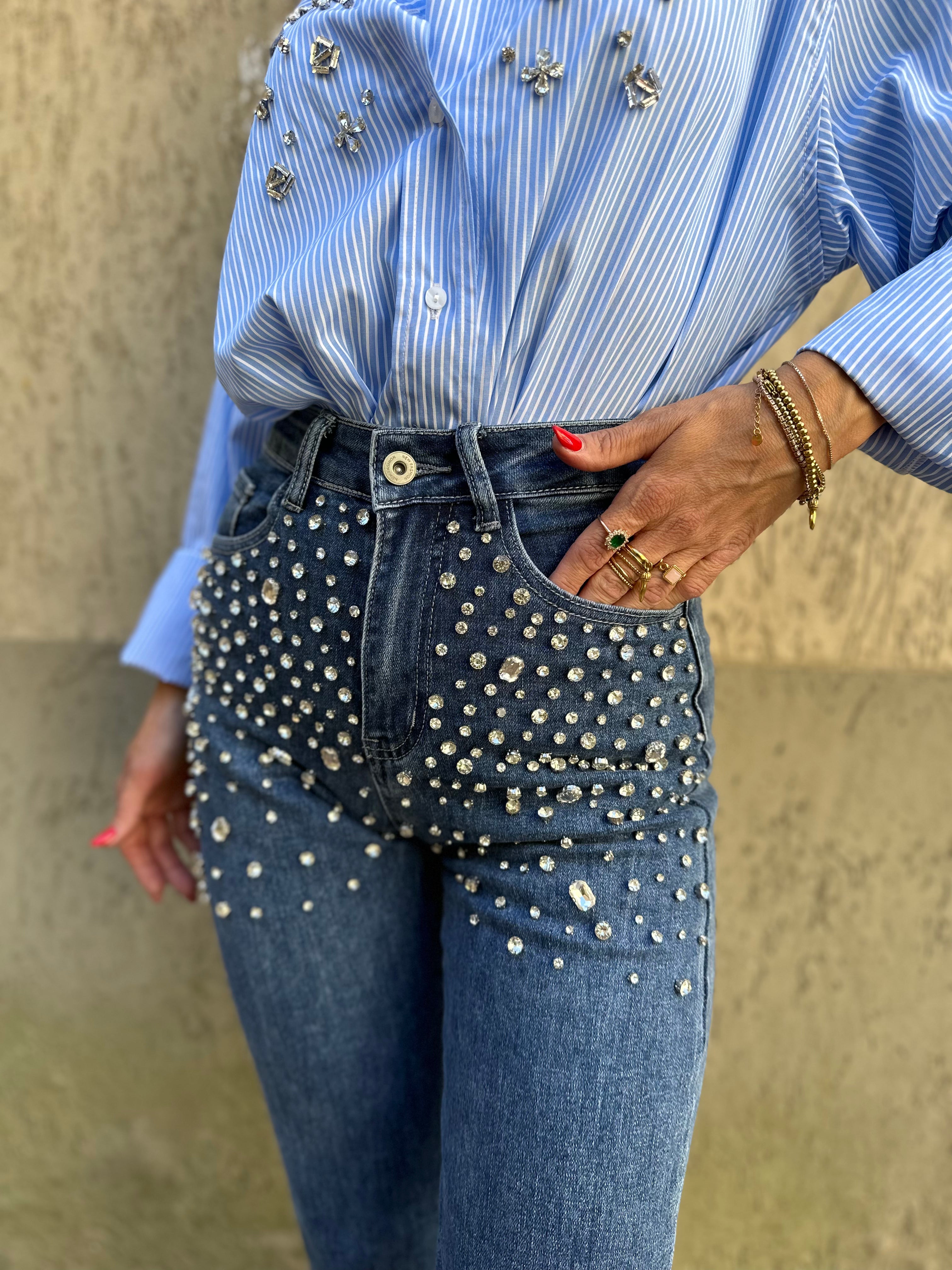 Jeans Strass 9079