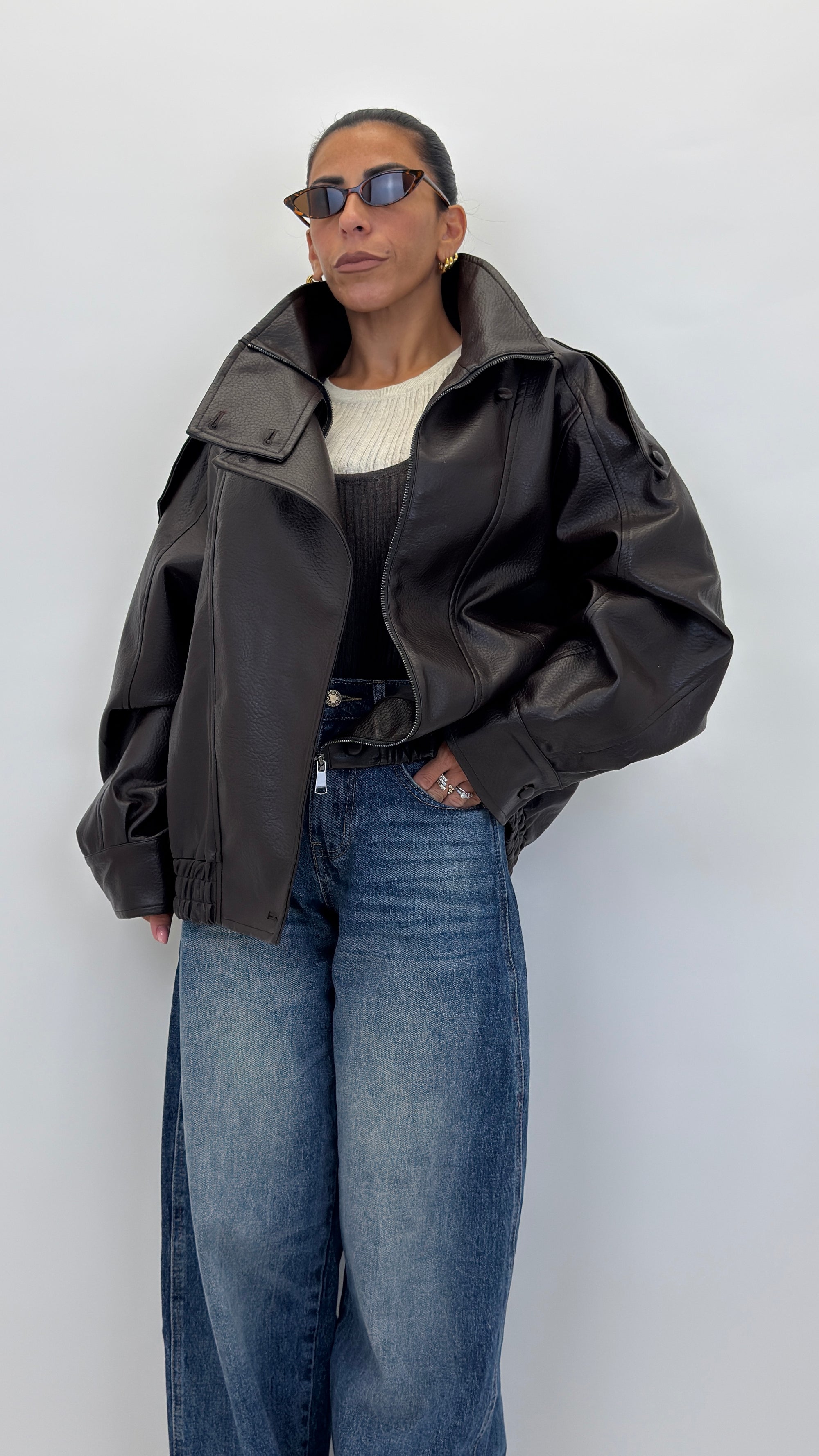Bomber in ecopelle 30385