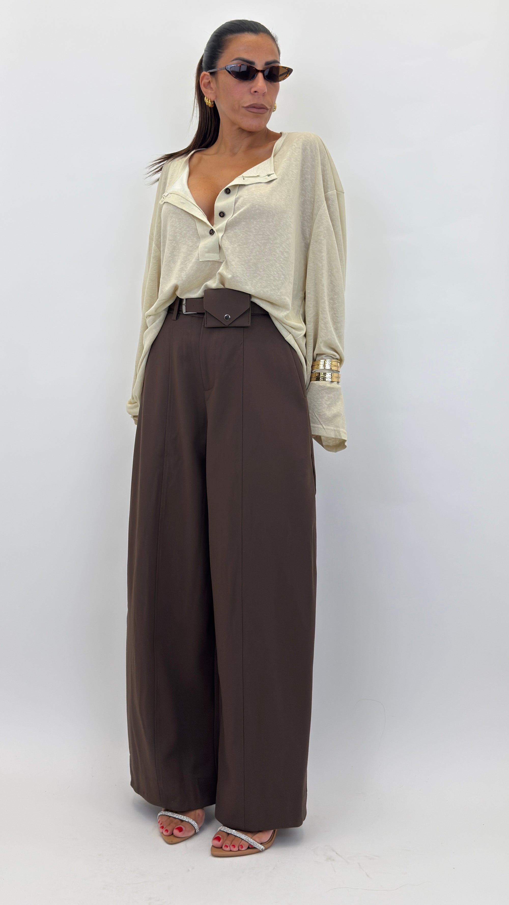 Pantalone con cintura 16661
