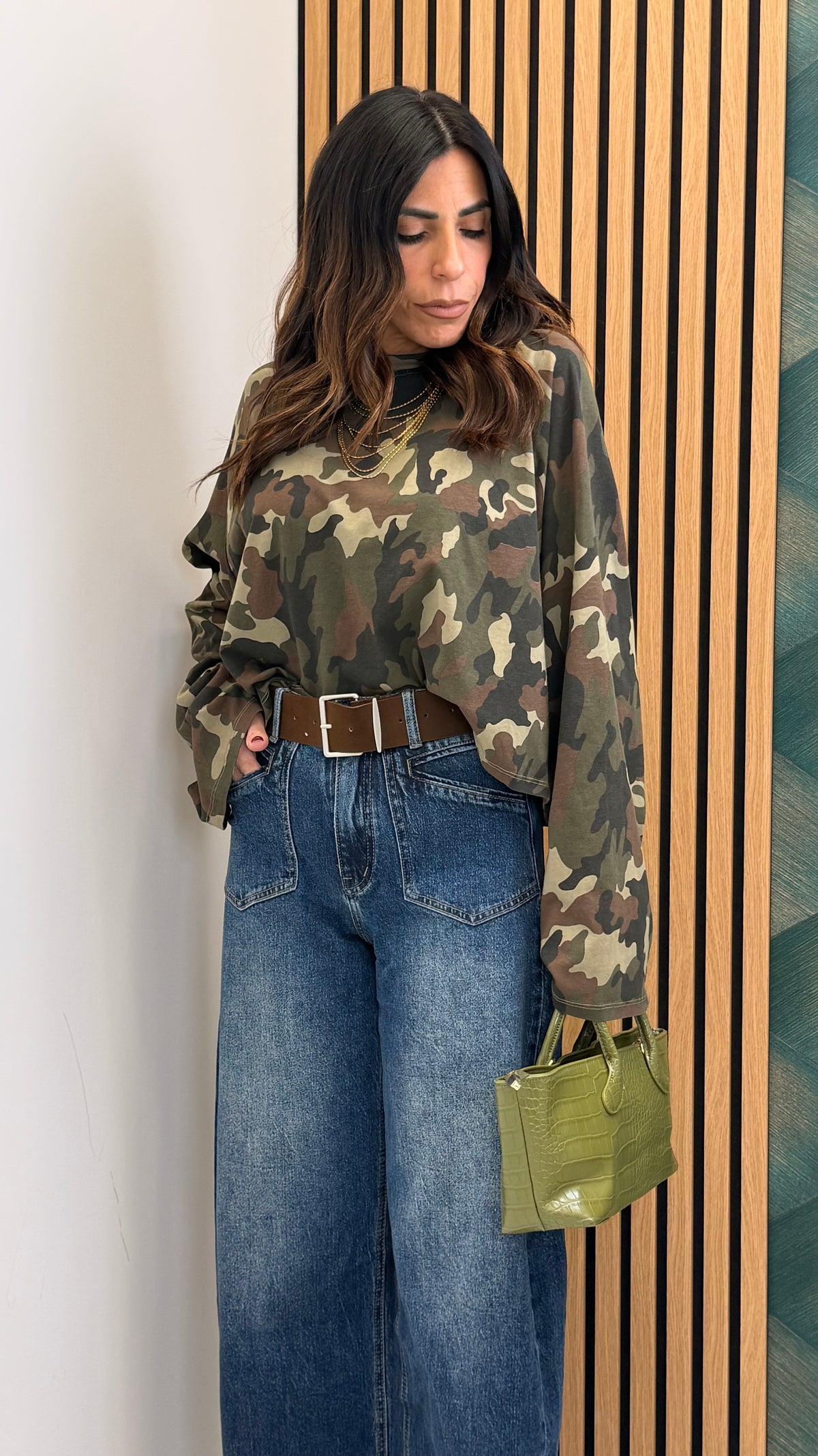 Long Sleeve Crop Mimetic Lumina 6299