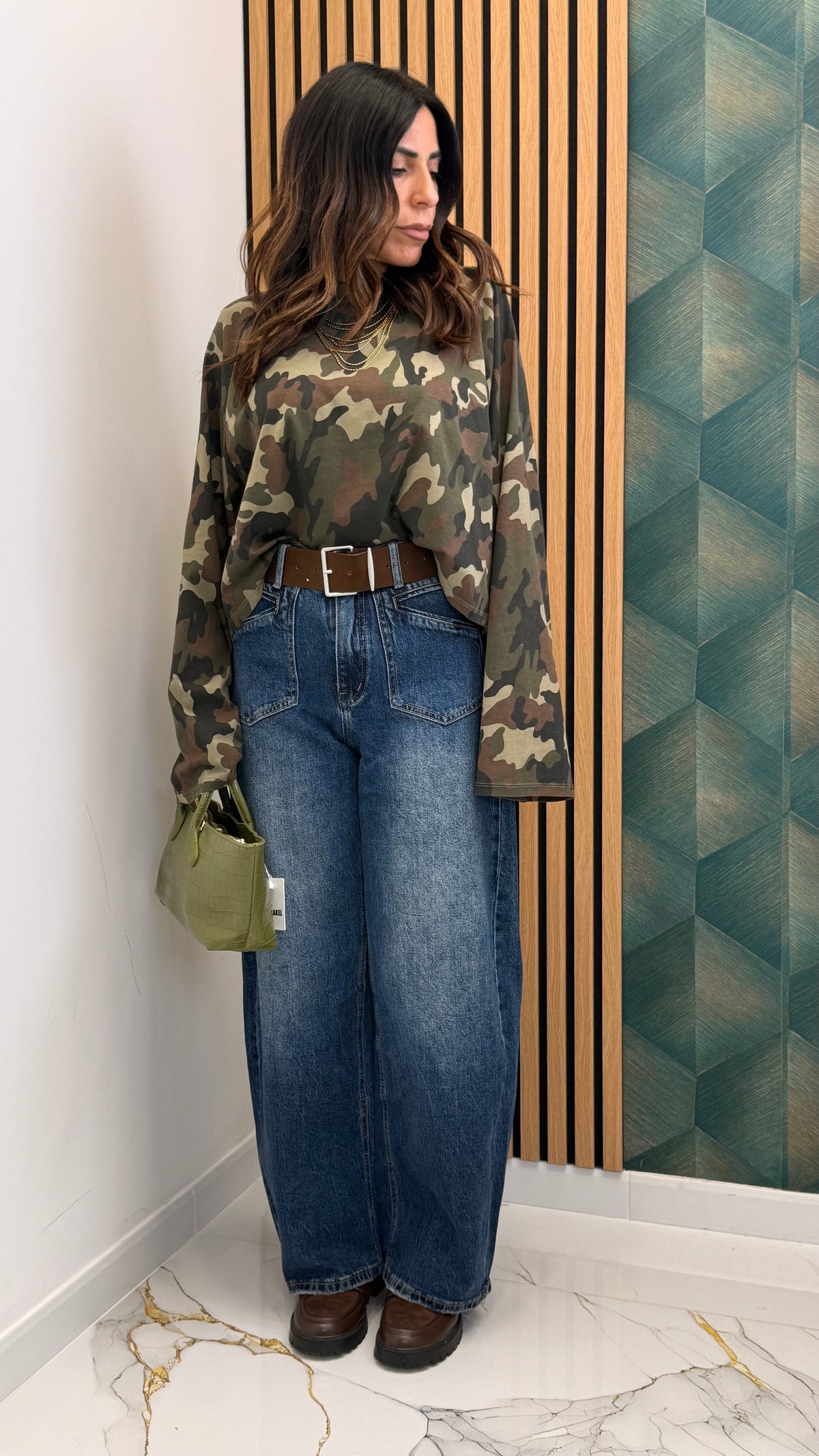 Long Sleeve Crop Mimetic Lumina 6299