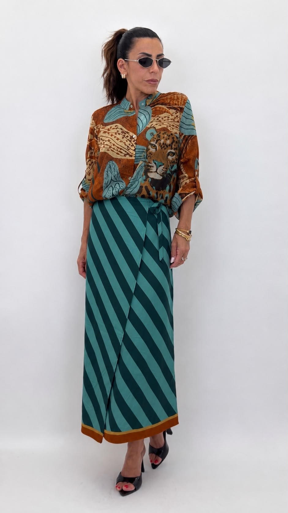 Gonna lunga Stripes 26272