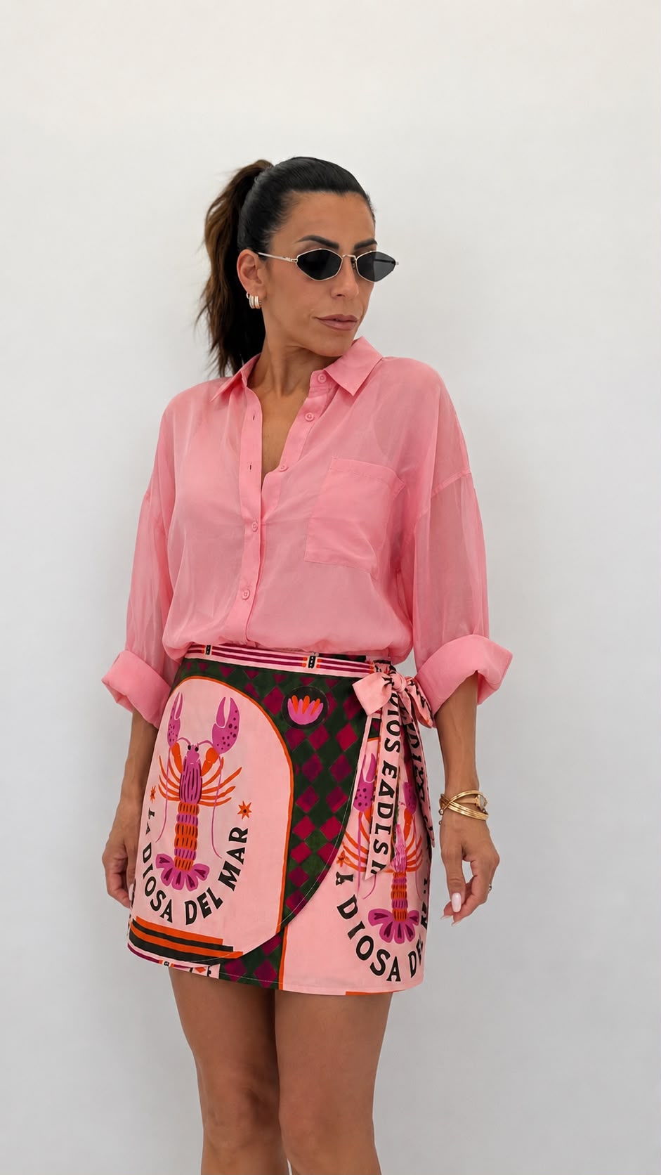 Camicia overfit velata 6808