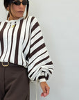 Pullover a righe 15699