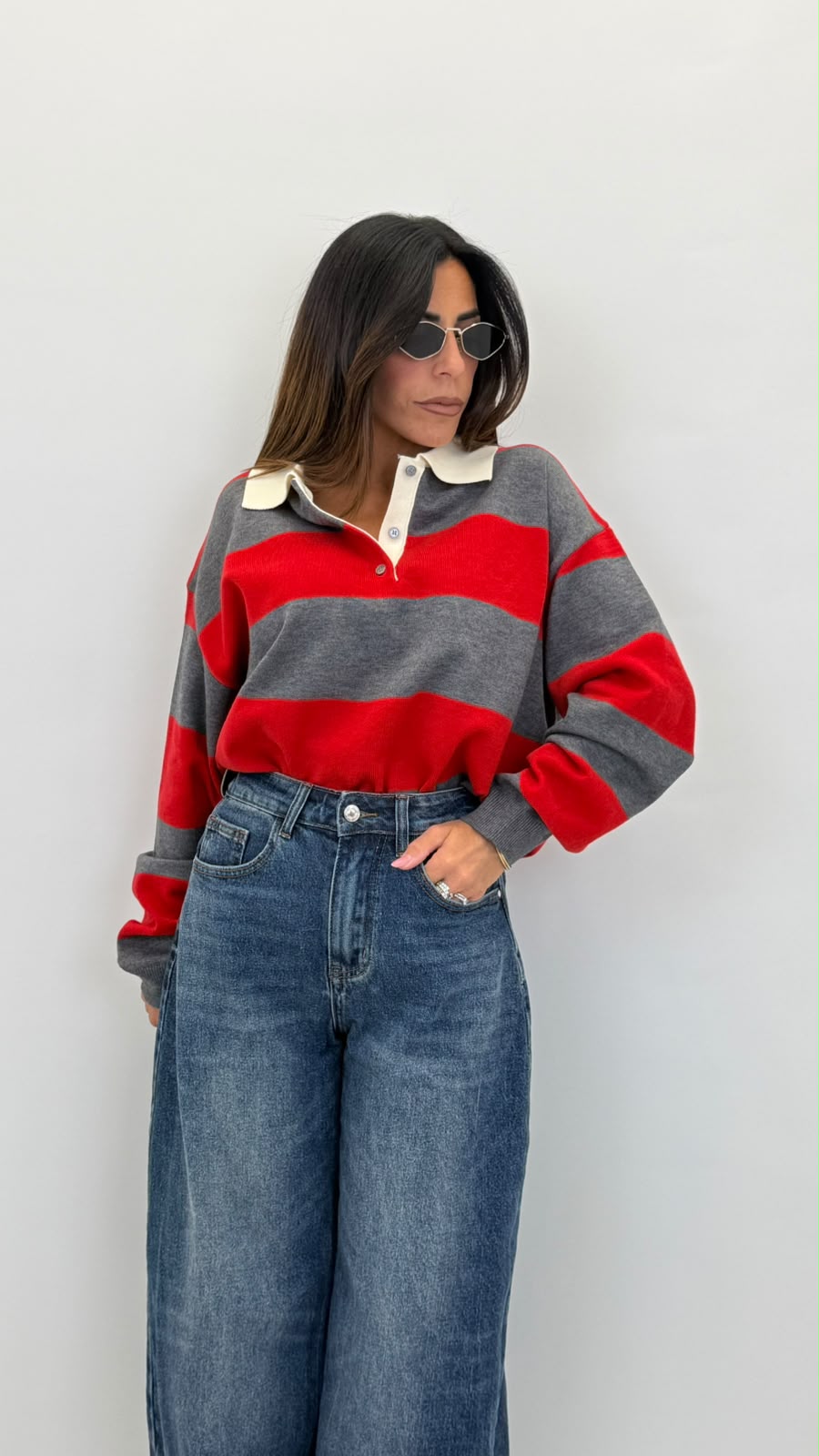 Pullover a righe 7364
