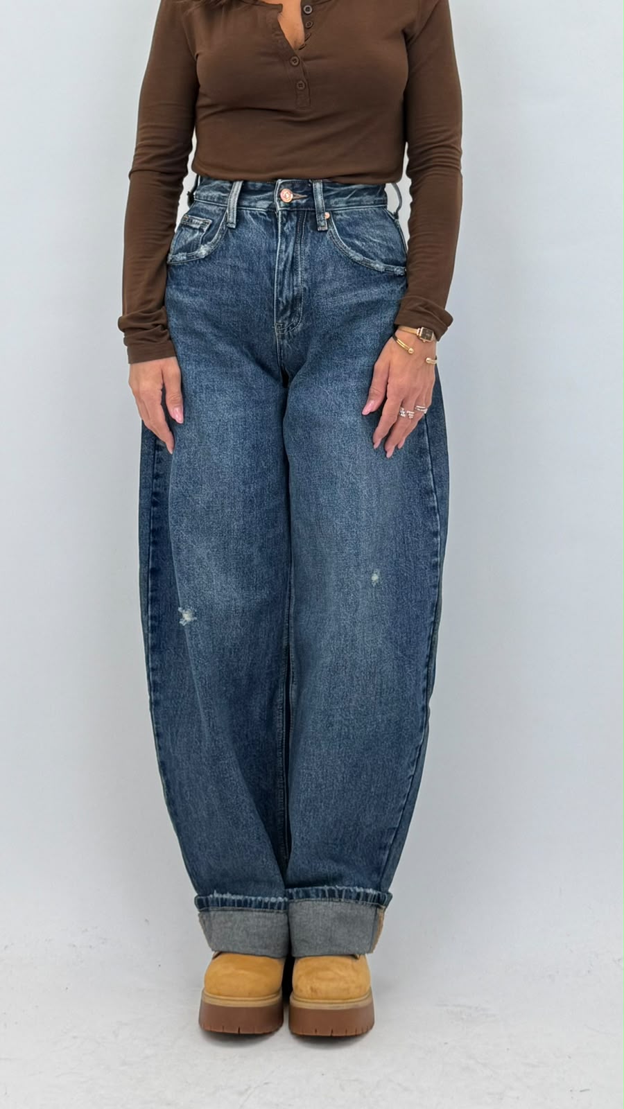 Jeans con risvolto 5780