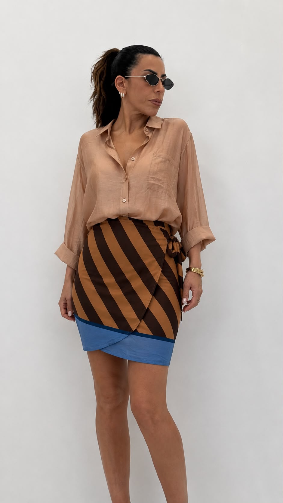 Camicia overfit velata 6808